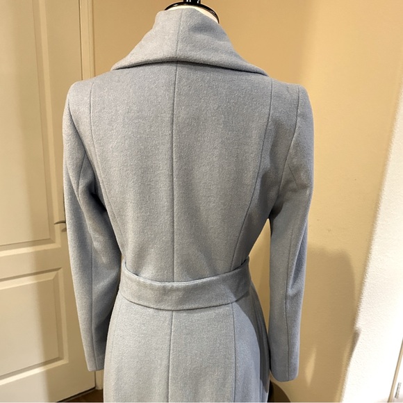 Cole Haan Powder Blue Wool Coat - Picture 12 of 17